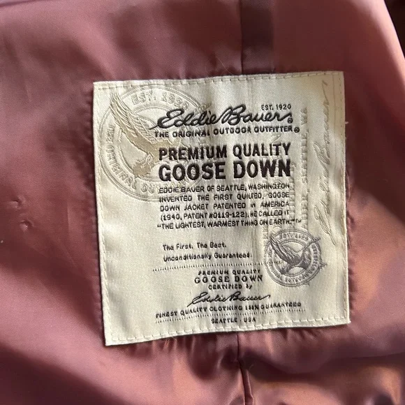 Eddie Bauer lightweight down jacket with snap closure size women’s large, taupe - Picture 4 of 5